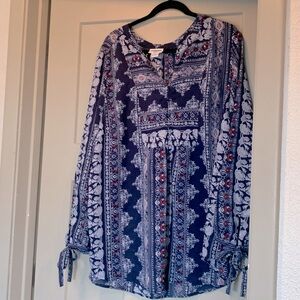 Liz Claiborne floral sheer tunic.